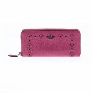 Coach Pink Floral Wallet with rivets